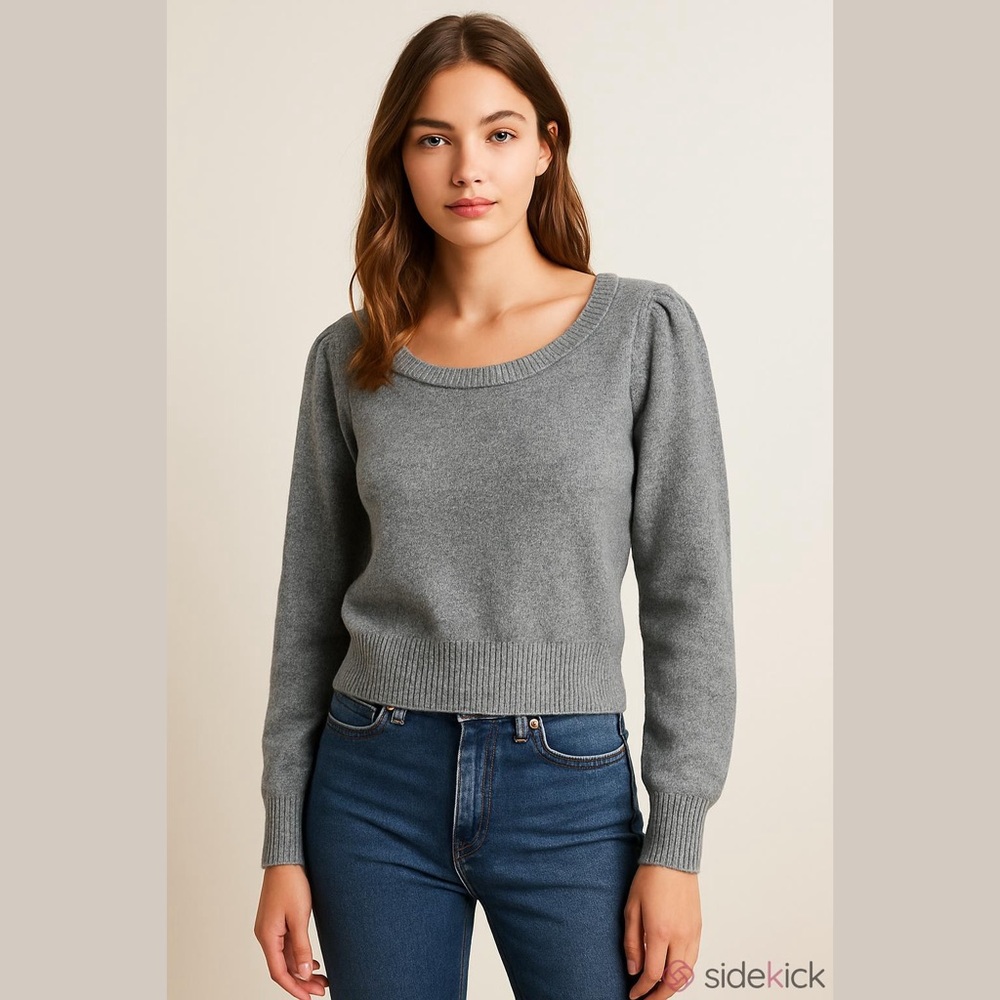 Free People easy Street Puff sleeves Pullover Sweater